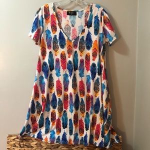 Rainbow Feather Dress